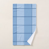 Motif moderne de grille bleue (Serviette à main)