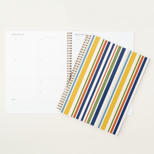 Motif moderne de rayures verticales colorées (Devant avec enveloppe)