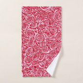 Motif moderne de rose de résumé, rose rouge et (Serviette à main)