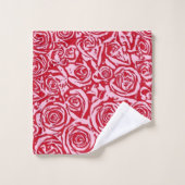 Motif moderne de rose de résumé, rose rouge et (Gant de toilette)
