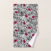 Motif moderne des lèvres B&W de rouge à lèvres (Serviette à main)