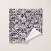 Motif moderne des lèvres B&W de rouge à lèvres (Gant de toilette)