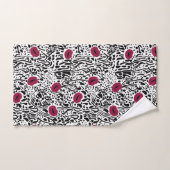 Motif moderne des lèvres B&W de rouge à lèvres (Serviette à main)