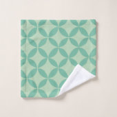 Motif moderne du milieu du siècle à Mint Green Art (Gant de toilette)