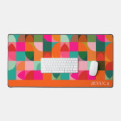 Motif moderne du milieu du siècle Coloré Nom rétro (Clavier et souris)