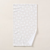 Motif Moderne Du Milieu Du Siècle Pale Beige Et Bl (Serviette à main)
