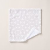Motif Moderne Du Milieu Du Siècle Pale Beige Et Bl (Gant de toilette)