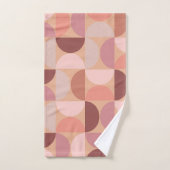 Motif moderne du milieu du siècle Peach Fuzz (Serviette à main)