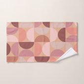 Motif moderne du milieu du siècle Peach Fuzz (Serviette à main)