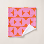 Motif Moderne Du Milieu Du Siècle Préppant Rose Et (Gant de toilette)