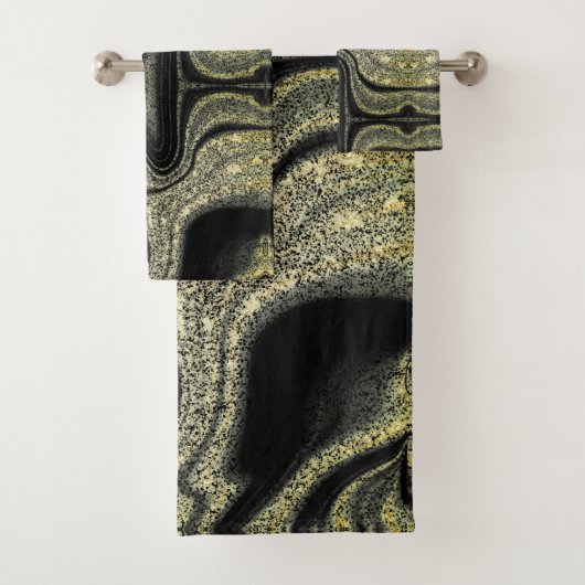 Motif moderne en marbre abstrait noir (En situation)