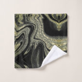 Motif moderne en marbre abstrait noir (Gant de toilette)