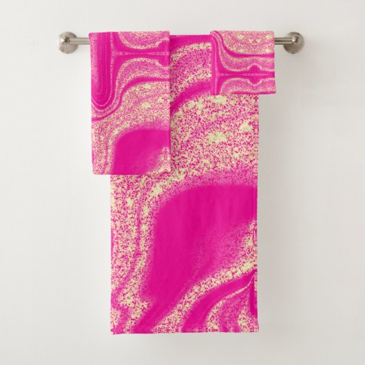 Motif moderne en marbre abstrait rose chaud (En situation)