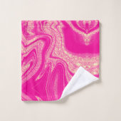 Motif moderne en marbre abstrait rose chaud (Gant de toilette)