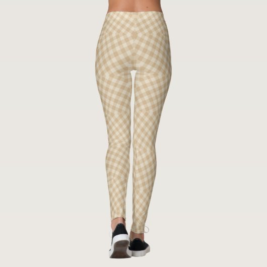 Motif moderne En vichy - Leggings beige (Dos)