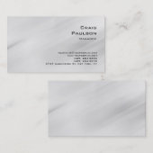 Motif moderne gris tendance Monogram Carte de vis (Devant / Derrière)