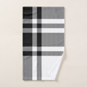 Motif Moderne Noir & Blanc Chic (Serviette à main)