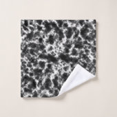 Motif moderne noir et Marbre blanc (Gant de toilette)