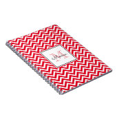 Motif moderne Red Chevron avec Carnet Monogram (Côté Droit)