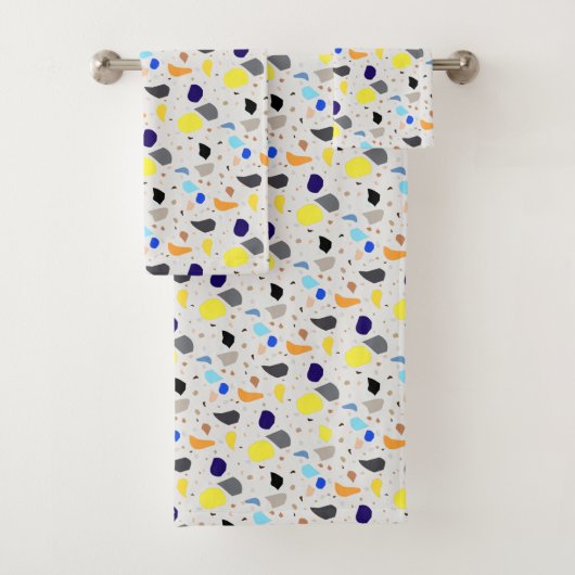 Motif moderne rétro Terrazzo coloré (En situation)