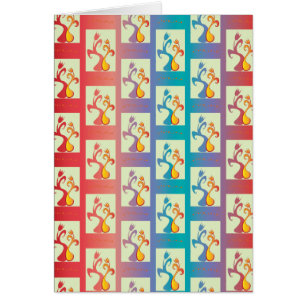 Motif moderne rouge, violet et bleu Tulip Couple
