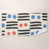 Motif moderne sans couture avec rayures et points (Serviette de bain)