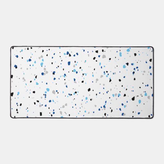 Motif moderne tendance bleu blanc Terrazzo (Recto)