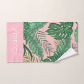 Motif moderne Tropical Monogram ensemble de servie (Serviette à main)
