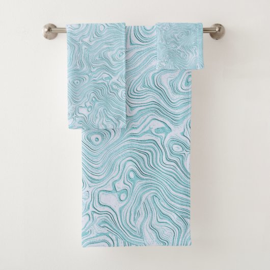 Motif Moire Soie en Aqua Clair (En situation)