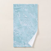 Motif Moire Soie en Aqua Clair (Serviette à main)