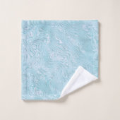 Motif Moire Soie en Aqua Clair (Gant de toilette)