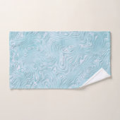 Motif Moire Soie en Aqua Clair (Serviette à main)
