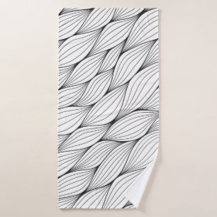Motif monochrome sans couture avec abstrait courbé