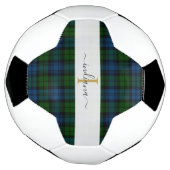 Motif monogramme Nom Initial Tartan Script (Tourné)