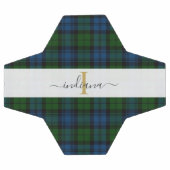 Motif monogramme Nom Initial Tartan Script (Plat)