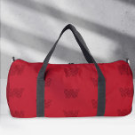 Motif monogramme, rouge<br><div class="desc">Voici le "Monogramme tendance" - un sac à duffle moderne et rouge monogrammé conçu exclusivement par PixeliaDesigns. Ce sac rouge éclatant combine un design simple et simple avec un monogramme personnalisé et à motifs, conçu à l'aide d'une police tendance et à jour qui ajoute une touche unique à votre style....</div>