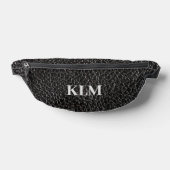 Motif monogramme simili cuir noir (Poser)