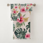 Motif Monstera et Hibiscus (En situation)