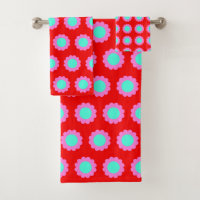 Motif Mood 60s style Boho Retro Red Pop Flower