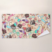 Motif motif de caniche sans couture. Poignée b (Serviette de bain)