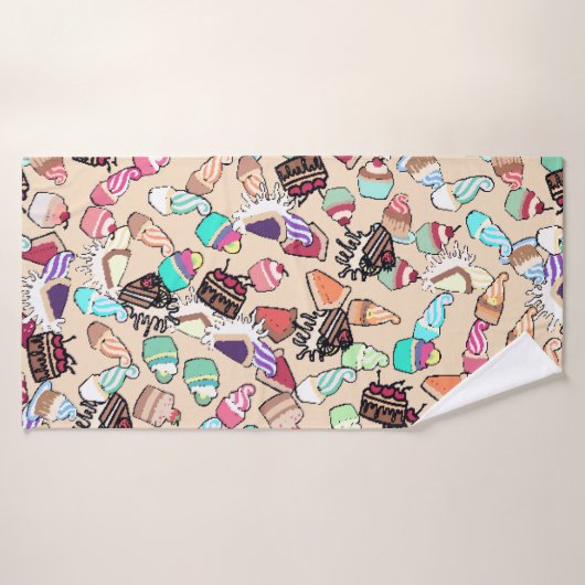 Motif motif de caniche sans couture. Poignée b (Serviette de bain)