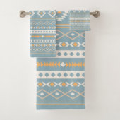 Motif Motif Mixte Aztec Crème Bleu Orange (En situation)