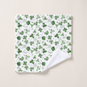 Motif mou de shamrock d'aquarelle (Gant de toilette)