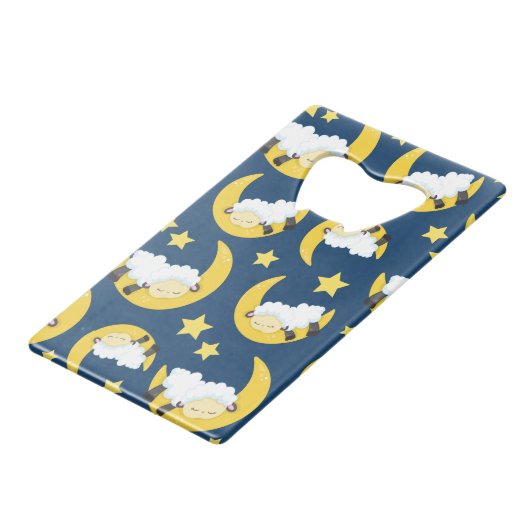 Motif mouton, Mouton couché, Lune, Étoiles (Dos Angle)