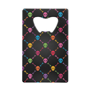 Motif multicolore avec des crânes