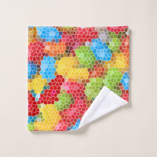 Motif multicolore coloré (Gant de toilette)