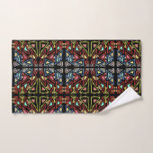 Motif multicolore techno extraterrestre géométriqu (Serviette à main)