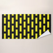 Motif mural noir et jaune (Serviette de bain)