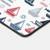 Motif nautique avec voiliers et poissons (Coin)