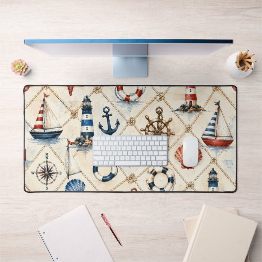 Motif nautique côtier sans couture (Bureau 1)